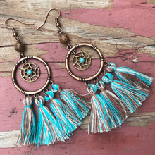 Load image into Gallery viewer, Boho Chic Dreamcatcher Earrings